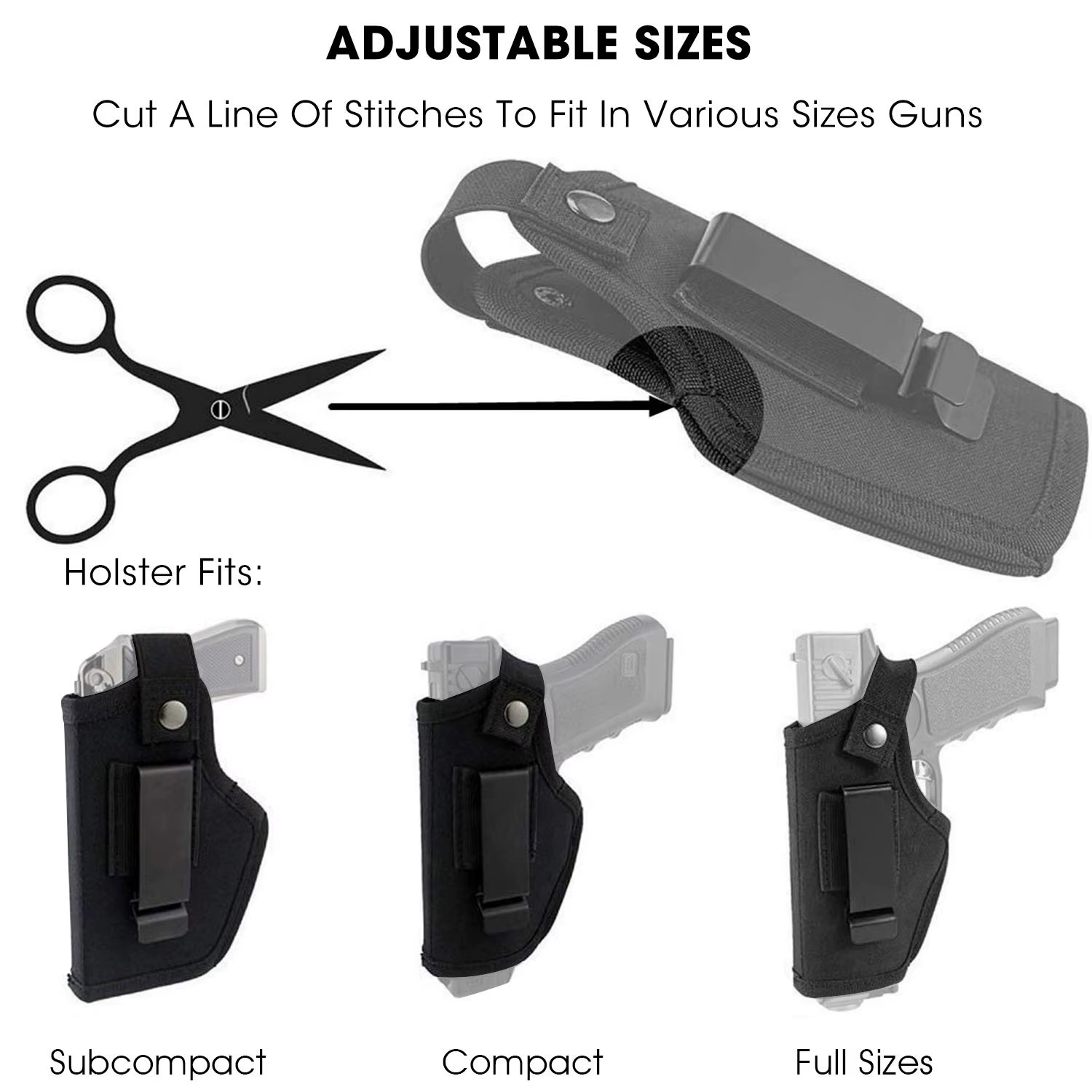 Cordura T2 universellt högerhölster patches