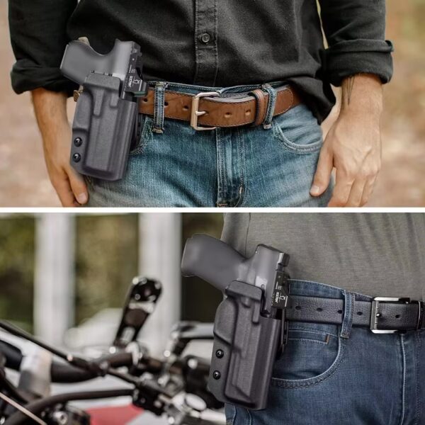 Sb31fcdf98dd54cb096bd82a3d56f1ffe8.png_ Vänsterhölster Glock 17 Zoom VKZ8 svart med ficklampa/laser